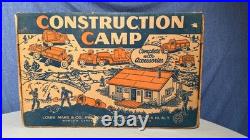 VGC VINT. Marx 1950s Litho Tin Construction Camp Office Set with Acc and OG Box