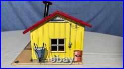 VGC VINT. Marx 1950s Litho Tin Construction Camp Office Set with Acc and OG Box