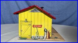 VGC VINT. Marx 1950s Litho Tin Construction Camp Office Set with Acc and OG Box