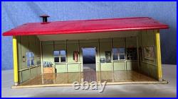 VGC VINT. Marx 1950s Litho Tin Construction Camp Office Set with Acc and OG Box