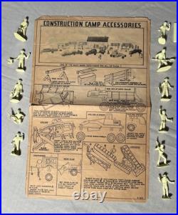 VGC VINT. Marx 1950s Litho Tin Construction Camp Office Set with Acc and OG Box