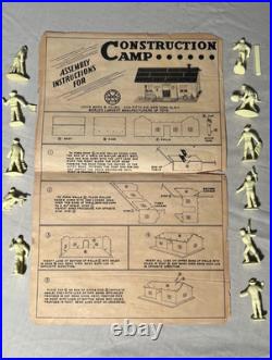 VGC VINT. Marx 1950s Litho Tin Construction Camp Office Set with Acc and OG Box