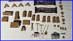 VGC VINT. Marx 1950s Litho Tin Construction Camp Office Set with Acc and OG Box