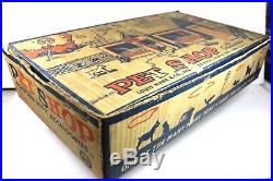 VINTAGE 1950's LOUIS MARX PET SHOP TIN LITHO METAL PLAY SET with BOX & INST. SHEET