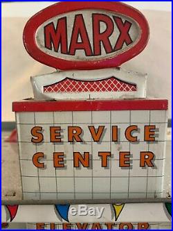 VINTAGE 1950's MARX HI-TEST SERVICE CENTER PLAYSET LUBRITORIUM