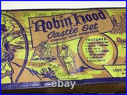 VINTAGE 1956 Marx Robinhood Castle Playset #4719 WITH BOX AND ACCESSORIES PLUS