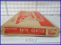 VINTAGE 1960's MARX TOYS WESTGATE AUTO CENTER METAL PLAYSET BRAND NEW IN BOX