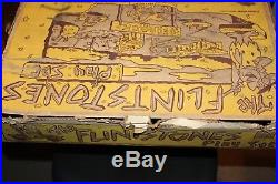 VINTAGE 1961 MARX FLINTSTONES PLAY SET with BOX