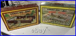 VINTAGE 1968 MARX FORT APACHE CARRY-ALL ACTION PLAYSET Boot Camp Lot