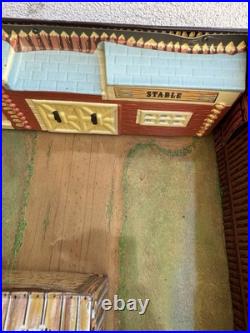 VINTAGE 1968 Marx Carry-All Action Fort Apache Play Set 4685 Cowboys Indians