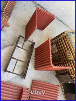 VINTAGE 1968 Marx Carry-All Action Fort Apache Play Set 4685 Cowboys Indians