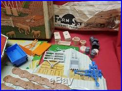 VINTAGE 1969 MARX LAZY DAY FARM SET WithBOX