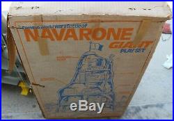VINTAGE 1970'S WWII NAVARONE GIANT PLAY SET MARX TOYS With FIGURES TANKS BOX #4302