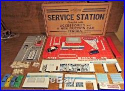 VINTAGE HAPPI TIMES METAL MARX SERVICE GAS STATION & Accessories-complete