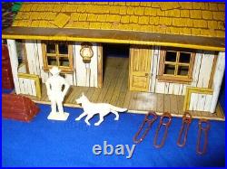VINTAGE LOUIS MARX PLAYSET ROY ROGERS RODEO RANCH WithBOX WESTERN COWBOY TOY SET