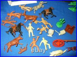 VINTAGE LOUIS MARX PLAYSET ROY ROGERS RODEO RANCH WithBOX WESTERN COWBOY TOY SET