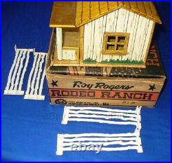 VINTAGE LOUIS MARX PLAYSET ROY ROGERS RODEO RANCH WithBOX WESTERN COWBOY TOY SET