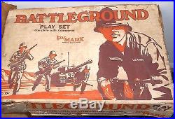 VINTAGE MARX 1960s 4752 BATTLEGROUND PLAY SET IN ORIGINAL BOX