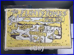 VINTAGE MARX #4672 FLINTSTONES PLAY SET in ORIGINAL BOX RARE COMPLETE 1961