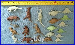 VINTAGE MARX 60s DINOSAURS From PREHISTORIC PLAYSET 38 pc -GREAT CONDITION