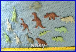 VINTAGE MARX 60s DINOSAURS From PREHISTORIC PLAYSET 38 pc -GREAT CONDITION