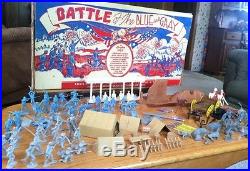 VINTAGE MARX BATTLE OF THE BLUE & GRAY PLAY SET NO. 4658 WithBOX