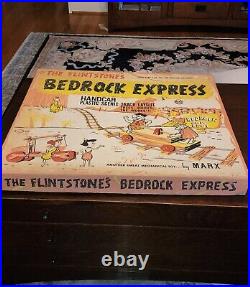 VINTAGE MARX FLINTSTONES Bedrock Express 1960's HANNA BARBERA Wind up Handcar