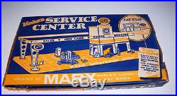 Vintage Marx Mordern Gas Service Station # 3471 With Car Wash Nmib Rare Set