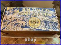 VINTAGE MARX RIN TIN TIN AT FORT APACHE PLAYSET WithBOX #3628 MINT+ NEAR COMPLETE