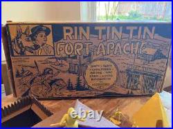 VINTAGE MARX RIN TIN TIN AT FORT APACHE PLAYSET WithBOX #3628 MINT+ NEAR COMPLETE