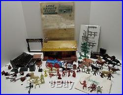 VINTAGE MARX SERIES 500 No. 3969 THE LONE RANGER RANCH SET PLAYSET WithBOX WOW