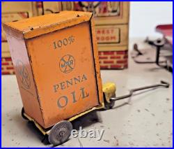 VINTAGE MARX SUNNY SIDE SERVICE STATION WithDUMP TRUCK