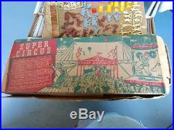 VINTAGE MARX SUPER CIRCUS PLAY SET 1950s No. 4319 BEAUTIFUL TIN LITHO withBox