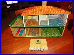 VINTAGE MARX TIN LITHO DOLL HOUSE PLAYSET 2 Story 28 by 12