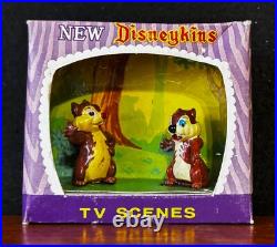 VINTAGE Marx 2nd Series DISNEYKINS TV Scene Chip & Dale Box is ExMt