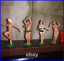 VINTAGE Marx American Beauties Set of 8 RARE Hand-painted by original owner