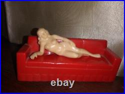 VINTAGE Marx American Beauties (hand painted by orig. Owner) with LYING DOWN NUDE