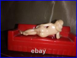 VINTAGE Marx American Beauties (hand painted by orig. Owner) with LYING DOWN NUDE