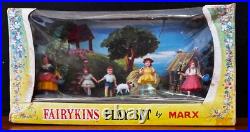 VINTAGE Marx DISNEY FAIRYKINS Play Set Jack and Jill HTF Box is VG