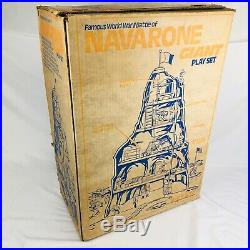 VINTAGE Marx Guns of Navarone Playset with Original Box 4302 & Play Mat EXTRAS