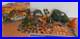 VINTAGE, ORIGINAL 1960s MARX MINIATURE TROLL VILLAGE PLAYSET, INCOMPLETE