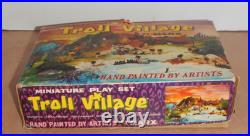 VINTAGE, ORIGINAL 1960s MARX MINIATURE TROLL VILLAGE PLAYSET, INCOMPLETE
