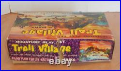 VINTAGE, ORIGINAL 1960s MARX MINIATURE TROLL VILLAGE PLAYSET, INCOMPLETE