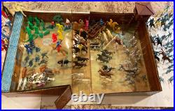 VIntage 1968 Marx Fort Apache Tin Litho Carry-All Play Set #4685 with Accessories VIntage 1968 Marx Fort Apache Tin Litho Carry-All Play Set #4685 with Accessories