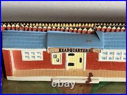 VIntage 1968 Marx Fort Apache Tin Litho Carry-All Play Set #4685 with Accessories