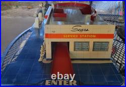 VIntage Marx Sears Allstate Service Station Tin Litho Toy