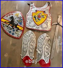 VTG 1950's MARX Medieval Knights Armour w Heraldic Shield Breastplate & Sword