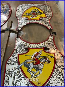 VTG 1950's MARX Medieval Knights Armour w Heraldic Shield Breastplate & Sword