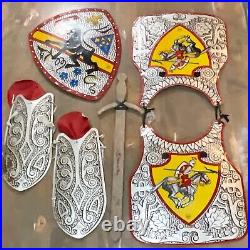 VTG 1950's MARX Medieval Knights Armour w Heraldic Shield Breastplate & Sword