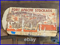 VTG 1950s Marx Fort Apache Stockade Series 2000 Set #3660-MO Over 100pcs w Box